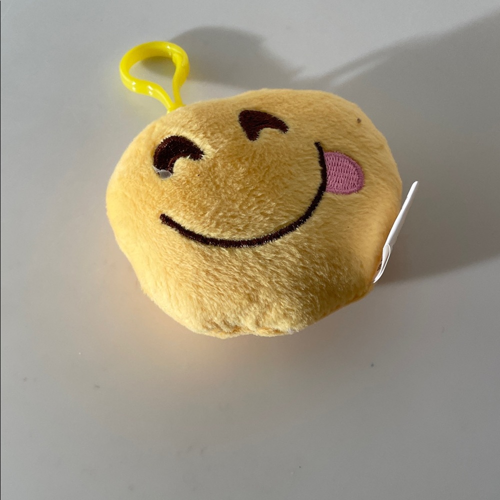 Yellow Emoji Plush Keychain